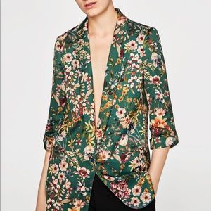Zara floral blazer
